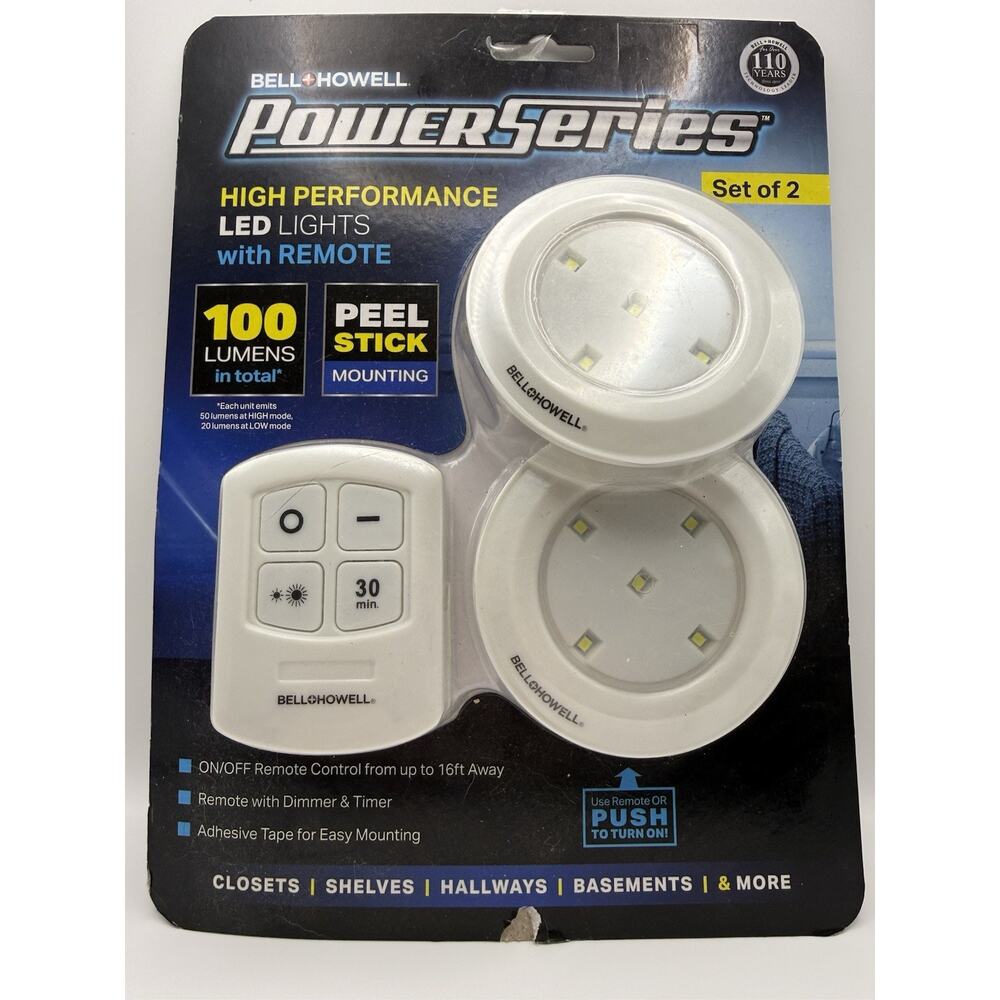 Bell Howell Power Series High Performance LED Lights with Remote New Set Of 2 - Picture 2 of 6